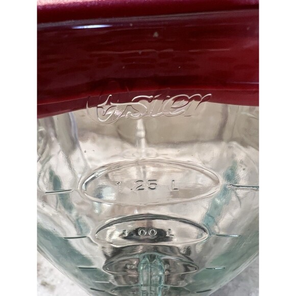 Oster 15132 6 Cup Glass Replacement Blender Jar Blade W/ Red Lid - Picture 3 of 13